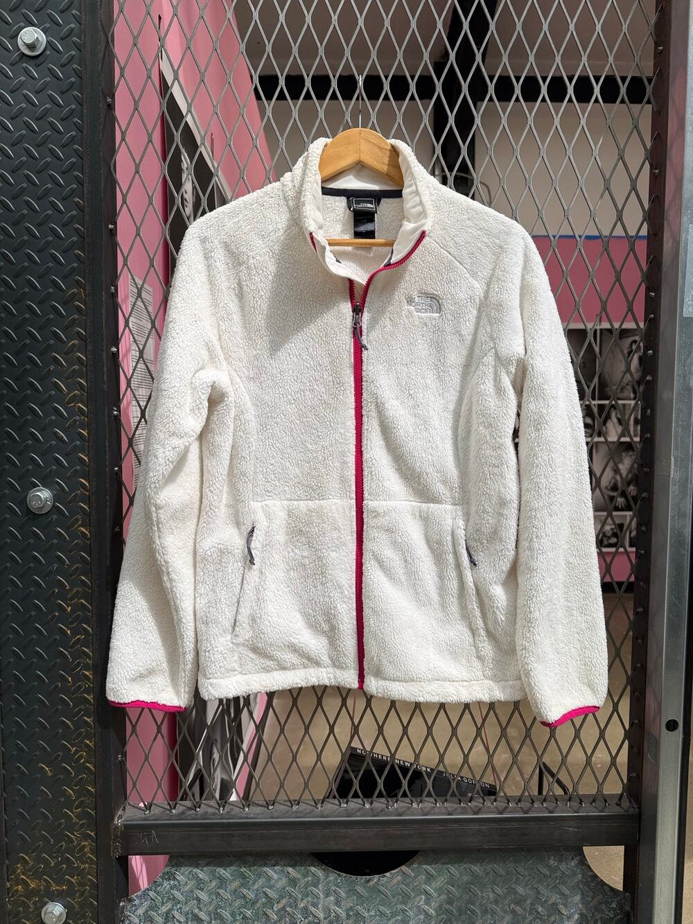 The North Face White Osito Full-Zip Fleece Jacket Women's Large Cozy Outerwear